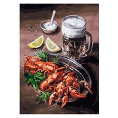 Белоснежка картина по номерам 30х40см 353-AS Пиво и раки