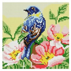 Алмазная мозаика на холсте 20х20 см Белоснежка 472-ST-PS Птичка