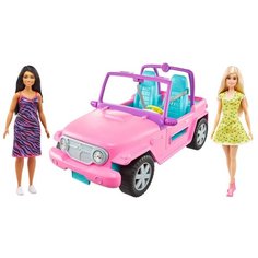 Игровой набор Barbie с подругой в розовом джипе, GVK02