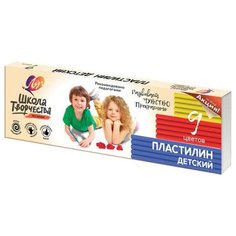 Пластилин детский ЛУЧ "Школа творчества", 9 цветов, 180 г, картонная упаковка, 29С 1762-08