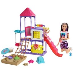 Игровой набор с куклой Barbie Скиппер на игровой площадке, GHV89 Mattel