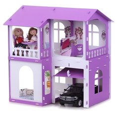KRASATOYS Домик для кукол Алиса 000281/000282, Домик для кукол Алиса 000282, бело-сиреневый