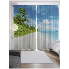 Портьеры JoyArty Береговые заросли на ленте 265 см (p-13802)