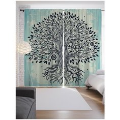 Портьеры JoyArty Заполоняющее дерево на ленте 265 см (p-1473)