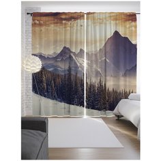Портьеры JoyArty Зимние склоны на ленте 265 см (p-13679)