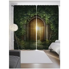 Портьеры JoyArty Жилище в зарослях на ленте 265 см (p-12930)