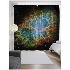 Портьеры JoyArty Космический взрыв на ленте 265 см (p-14498)