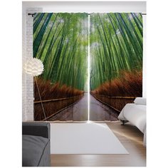 Портьеры JoyArty Бамбуковый заповедник на ленте 265 см (p-12128)