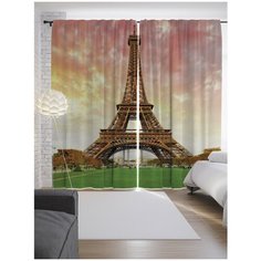 Портьеры JoyArty Отпуск в Париже на ленте 265 см (p-16236)