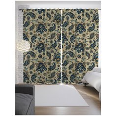 Портьеры JoyArty Цветочные узоры на ленте 265 см (p-13631)