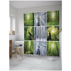 Штора для ванной JoyArty Лесные сезоны 180х200 (sc-8202)