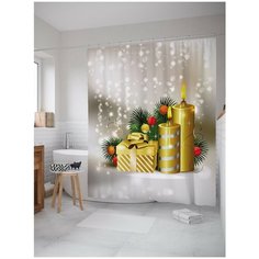 Штора для ванной JoyArty Подарок при свечах 180х200 (sc-78059)
