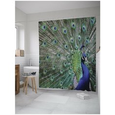 Штора для ванной JoyArty Превосходство павлина 180х200 (sc-9037)