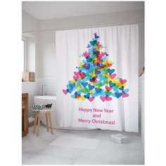 Штора для ванной JoyArty Елочка в любви 180х200 (sc-11276604)