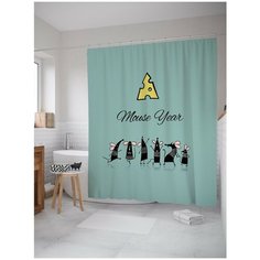 Штора для ванной JoyArty Год модных мышат 180х200 (sc-180918V1)