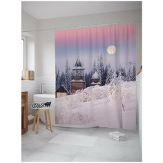 Штора для ванной JoyArty Храм под снегом 180х200 (sc-79772)