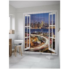 Штора для ванной JoyArty Ночное окно 180х200 (sc-7993)