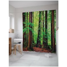Штора для ванной JoyArty Зеленеющий лес 180х200 (sc-12596)