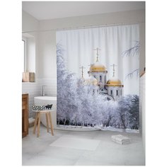 Штора для ванной JoyArty Купола в снегу 180х200 (sc-79771)