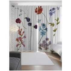 Портьеры JoyArty Цветочный подбор на ленте 265 см (p-9119)