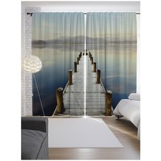 Портьеры JoyArty Одинокий мостик на ленте 265 см (p-9163)