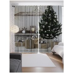 Портьеры JoyArty Аккуратные подарки на ленте 265 см (p-78646)
