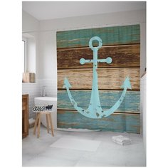 Штора для ванной JoyArty Потертый якорь на досках 180х200 (sc-3445)