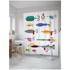 Штора для ванной JoyArty Выбор блесны 180х200 (sc-21323)