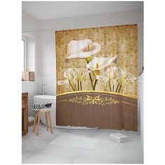 Штора для ванной JoyArty Цветочный номер 180х200 (sc-8423)