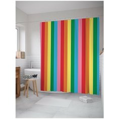 Штора для ванной JoyArty Рельефные полосы 180х200 (sc-31507)