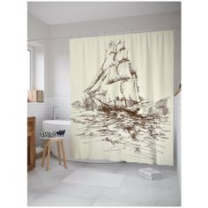 Штора для ванной JoyArty Корабль близок к крушению 180х200 (sc-16720)