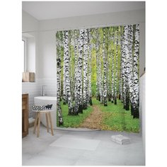 Штора для ванной JoyArty Березовая роща 180х200 (sc-9342)