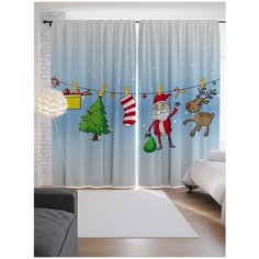 Портьеры JoyArty Новогодняя сушилка на ленте 265 см (p-78077)