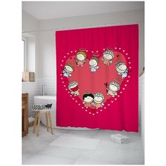 Штора для ванной JoyArty Ангелы любви 180х200 (sc-91936)