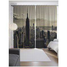 Портьеры JoyArty Вечер в нью йорке на ленте 265 см (p-15545)