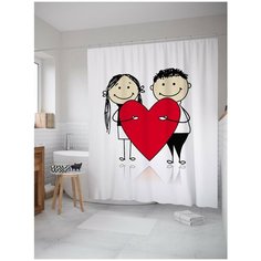 Штора для ванной JoyArty Любовь на двоих 180х200 (sc-91937)