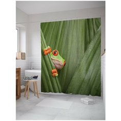 Штора для ванной JoyArty Осторожная лягушка 180х200 (sc-15247)