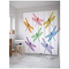 Штора для ванной JoyArty Стрекозы во всей красе 180x200 (sc_18343)