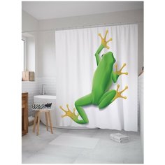 Штора для ванной JoyArty Лягушка на стене 180х200 (sc-15256)