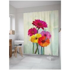 Штора для ванной JoyArty Цветочная картина маслом 180х200 (sc-74201)