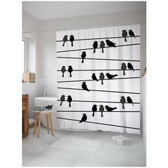 Штора для ванной JoyArty Птичьи сплетни 180х200 (sc-5233)