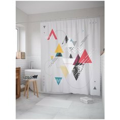 Штора для ванной JoyArty Фигурное вычисление 180х200 (sc-22225)