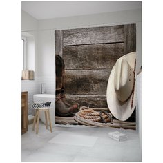 Штора для ванной JoyArty Отдых ковбоя 180х200 (sc-10232)