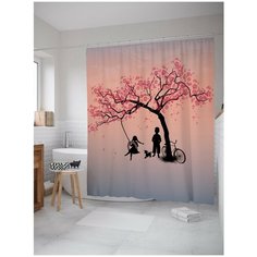 Штора для ванной JoyArty Романтические дети 180х200 (sc-16043)