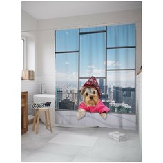 Штора для ванной JoyArty Песик в опасности 180х200 (sc-7434)