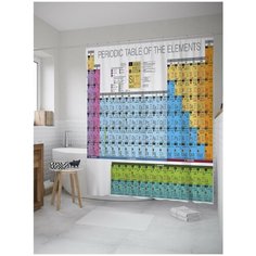 Штора для ванной JoyArty Периодическая таблица 180х200 (sc-8008)