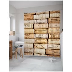 Штора для ванной JoyArty Коллекция пробок 180х200 (sc-9896)