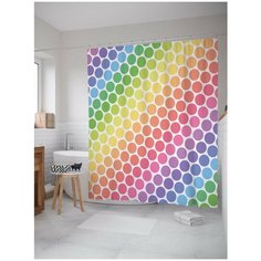 Штора для ванной JoyArty Радужные круги 180х200 (sc-17162)