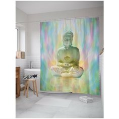 Штора для ванной JoyArty Летящий Будда 180х200 (sc-13736)