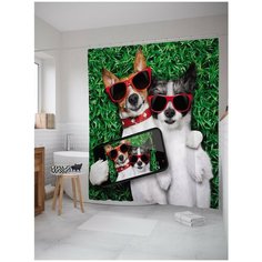 Штора для ванной JoyArty Селфи влюбленных 180х200 (sc-91952)